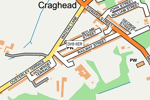 DH9 6ER map - OS OpenMap – Local (Ordnance Survey) DH9 6ER map - OS OpenMap – Local (Ordnance Survey)