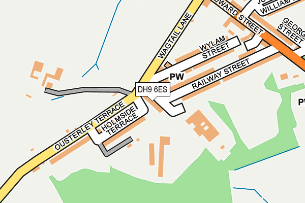 DH9 6ES map - OS OpenMap – Local (Ordnance Survey) DH9 6ES map - OS OpenMap – Local (Ordnance Survey)