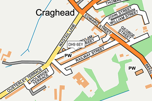 DH9 6EY map - OS OpenMap – Local (Ordnance Survey) DH9 6EY map - OS OpenMap – Local (Ordnance Survey)