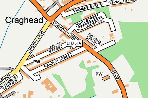 DH9 6FA map - OS OpenMap – Local (Ordnance Survey) DH9 6FA map - OS OpenMap – Local (Ordnance Survey)