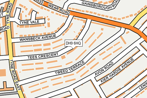 DH9 6HQ map - OS OpenMap – Local (Ordnance Survey)
