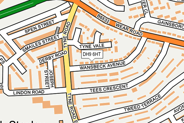 DH9 6HT map - OS OpenMap – Local (Ordnance Survey) DH9 6HT map - OS OpenMap – Local (Ordnance Survey)
