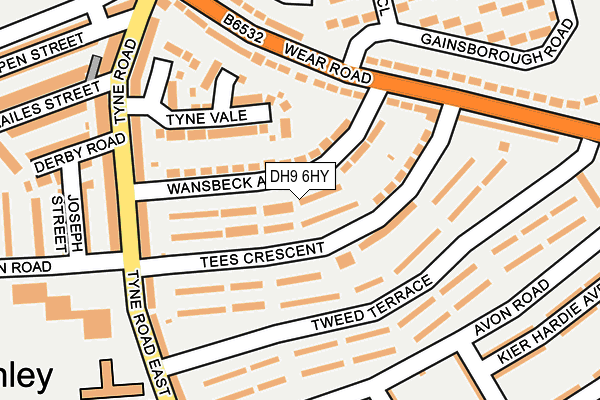 DH9 6HY map - OS OpenMap – Local (Ordnance Survey) DH9 6HY map - OS OpenMap – Local (Ordnance Survey)