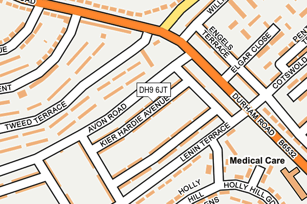 DH9 6JT map - OS OpenMap – Local (Ordnance Survey) DH9 6JT map - OS OpenMap – Local (Ordnance Survey)