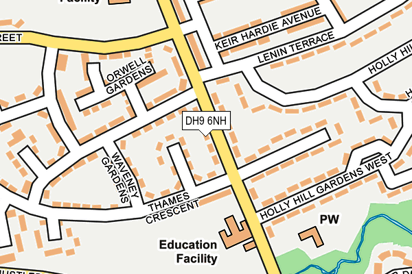 DH9 6NH map - OS OpenMap – Local (Ordnance Survey) DH9 6NH map - OS OpenMap – Local (Ordnance Survey)