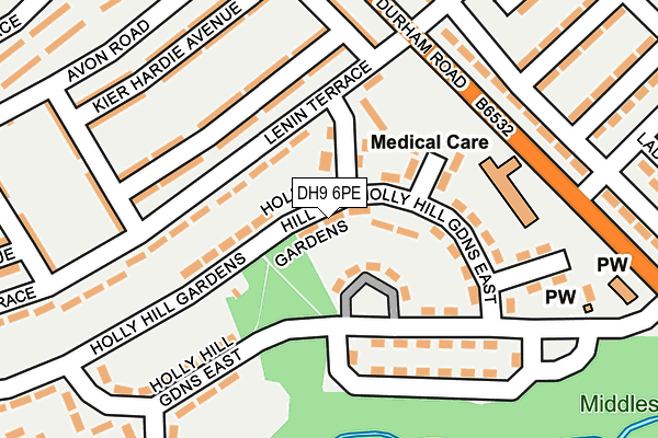DH9 6PE map - OS OpenMap – Local (Ordnance Survey) DH9 6PE map - OS OpenMap – Local (Ordnance Survey)