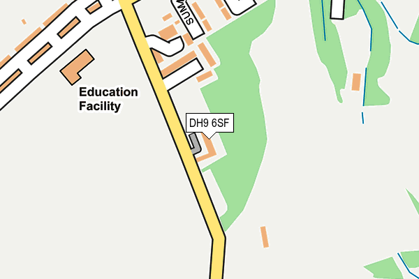 DH9 6SF map - OS OpenMap – Local (Ordnance Survey)