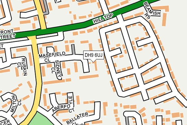 DH9 6UJ map - OS OpenMap – Local (Ordnance Survey) DH9 6UJ map - OS OpenMap – Local (Ordnance Survey)