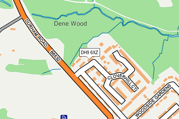 DH9 6XZ map - OS OpenMap – Local (Ordnance Survey) DH9 6XZ map - OS OpenMap – Local (Ordnance Survey)