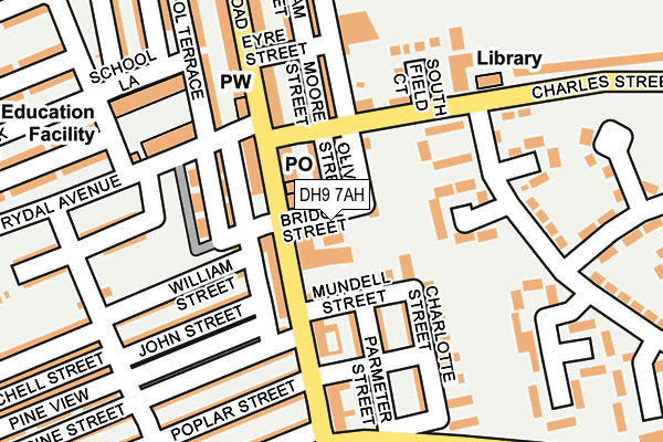 DH9 7AH map - OS OpenMap – Local (Ordnance Survey) DH9 7AH map - OS OpenMap – Local (Ordnance Survey)