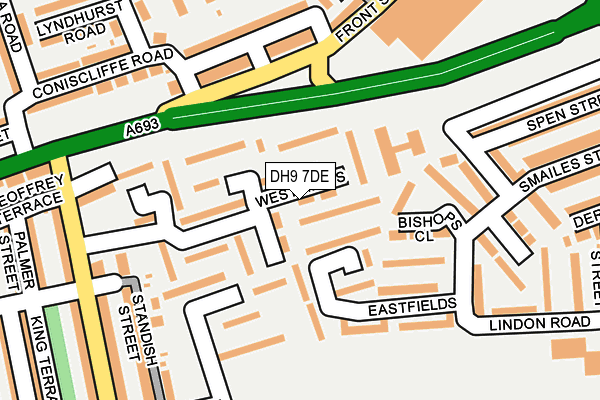 DH9 7DE map - OS OpenMap – Local (Ordnance Survey) DH9 7DE map - OS OpenMap – Local (Ordnance Survey)