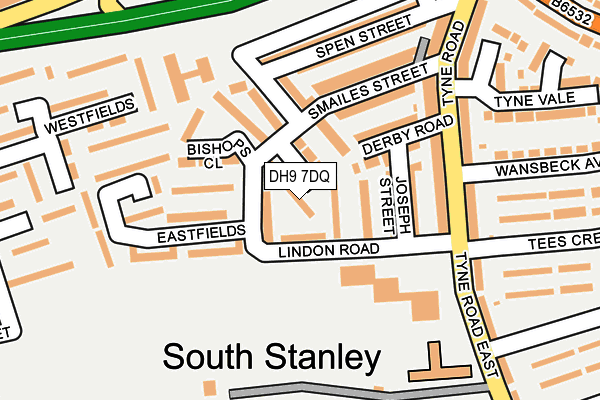 DH9 7DQ map - OS OpenMap – Local (Ordnance Survey) DH9 7DQ map - OS OpenMap – Local (Ordnance Survey)