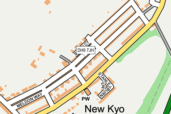 DH9 7JH map - OS OpenMap – Local (Ordnance Survey) DH9 7JH map - OS OpenMap – Local (Ordnance Survey)