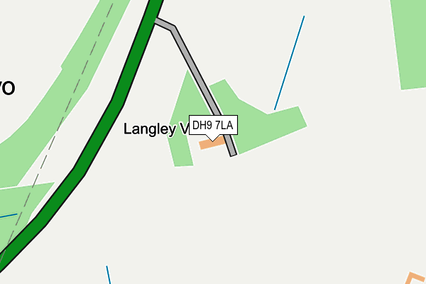 DH9 7LA map - OS OpenMap – Local (Ordnance Survey)