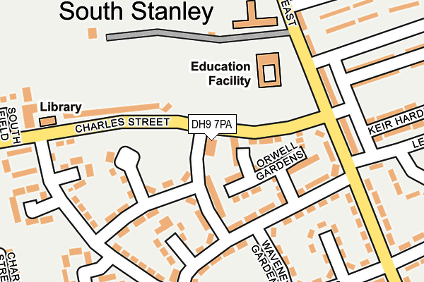 DH9 7PA map - OS OpenMap – Local (Ordnance Survey) DH9 7PA map - OS OpenMap – Local (Ordnance Survey)