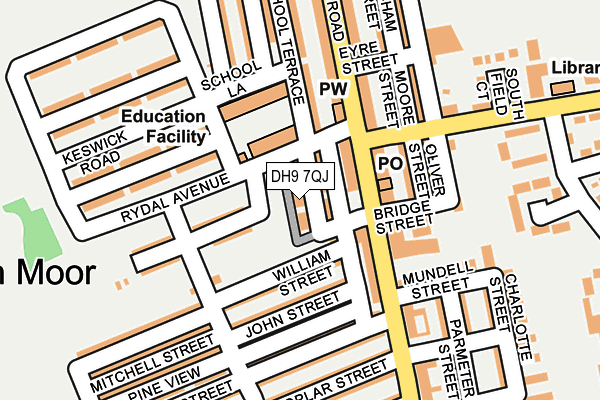 DH9 7QJ map - OS OpenMap – Local (Ordnance Survey) DH9 7QJ map - OS OpenMap – Local (Ordnance Survey)