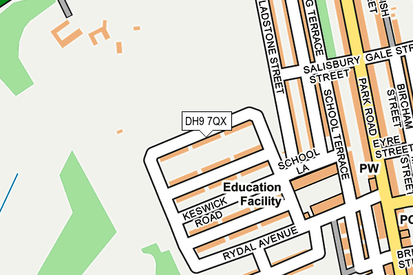 DH9 7QX map - OS OpenMap – Local (Ordnance Survey) DH9 7QX map - OS OpenMap – Local (Ordnance Survey)