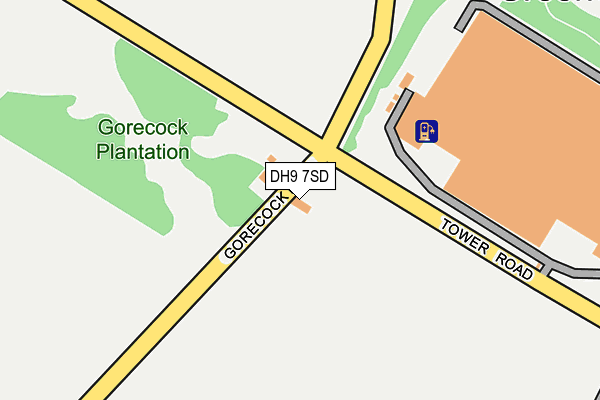 DH9 7SD map - OS OpenMap – Local (Ordnance Survey) DH9 7SD map - OS OpenMap – Local (Ordnance Survey)