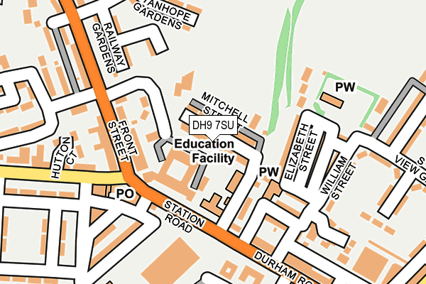 DH9 7SU map - OS OpenMap – Local (Ordnance Survey) DH9 7SU map - OS OpenMap – Local (Ordnance Survey)