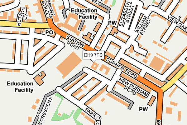 DH9 7TD map - OS OpenMap – Local (Ordnance Survey) DH9 7TD map - OS OpenMap – Local (Ordnance Survey)