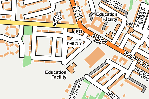 DH9 7UY map - OS OpenMap – Local (Ordnance Survey) DH9 7UY map - OS OpenMap – Local (Ordnance Survey)