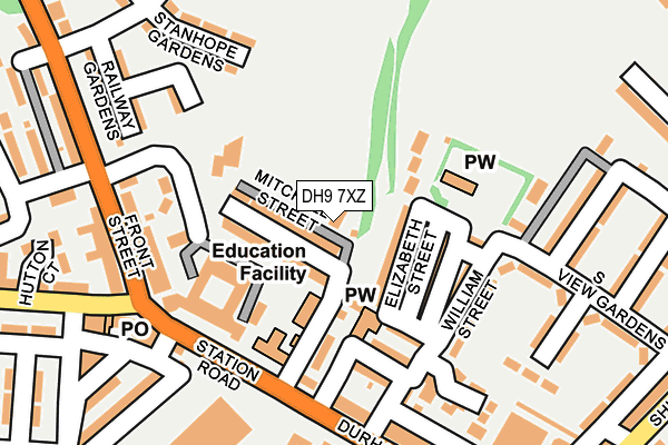 DH9 7XZ map - OS OpenMap – Local (Ordnance Survey) DH9 7XZ map - OS OpenMap – Local (Ordnance Survey)
