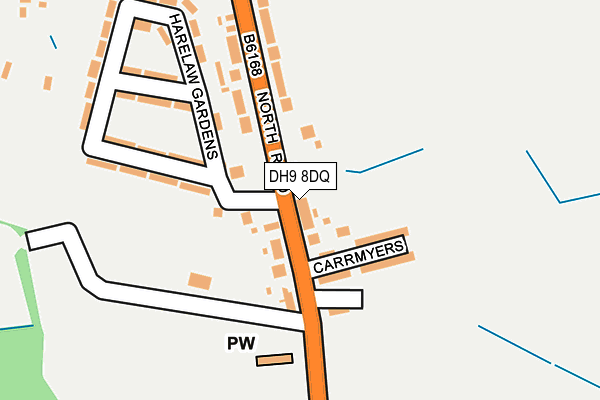 DH9 8DQ map - OS OpenMap – Local (Ordnance Survey)