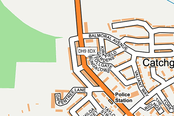 DH9 8DX map - OS OpenMap – Local (Ordnance Survey)