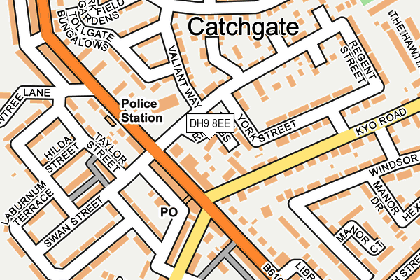 DH9 8EE map - OS OpenMap – Local (Ordnance Survey)