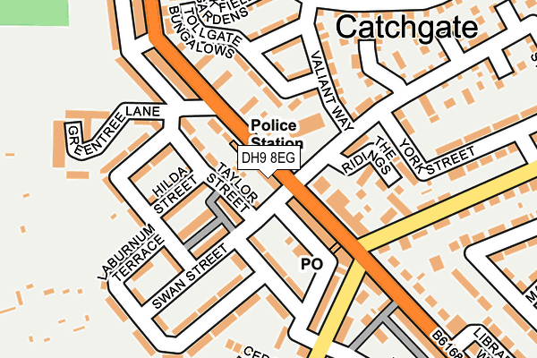 DH9 8EG map - OS OpenMap – Local (Ordnance Survey)