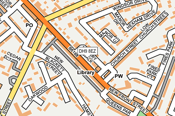 DH9 8EZ map - OS OpenMap – Local (Ordnance Survey) DH9 8EZ map - OS OpenMap – Local (Ordnance Survey)