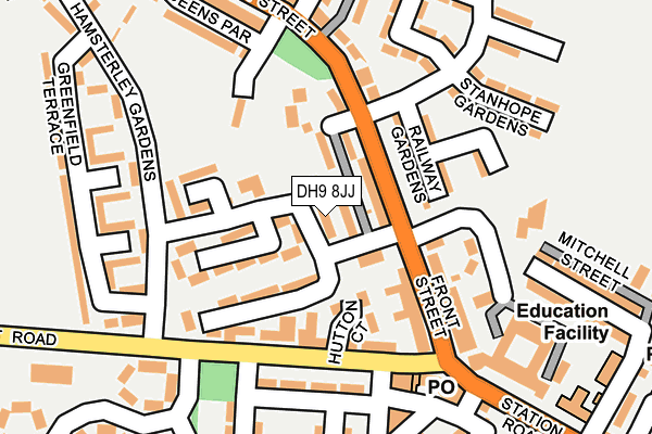 DH9 8JJ map - OS OpenMap – Local (Ordnance Survey)