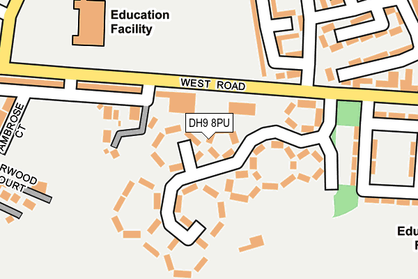 DH9 8PU map - OS OpenMap – Local (Ordnance Survey) DH9 8PU map - OS OpenMap – Local (Ordnance Survey)