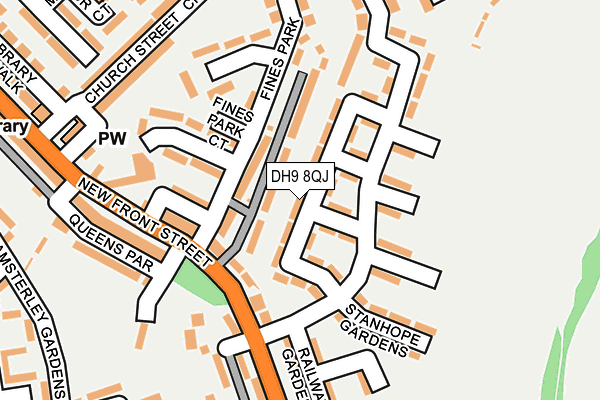 DH9 8QJ map - OS OpenMap – Local (Ordnance Survey) DH9 8QJ map - OS OpenMap – Local (Ordnance Survey)