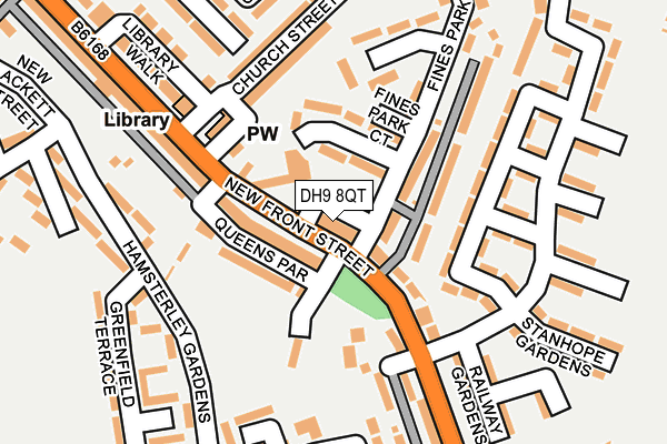 DH9 8QT map - OS OpenMap – Local (Ordnance Survey)