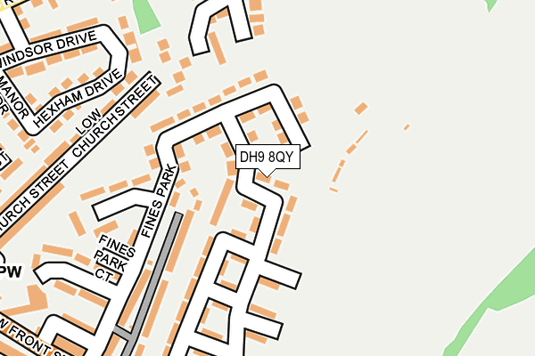 DH9 8QY map - OS OpenMap – Local (Ordnance Survey) DH9 8QY map - OS OpenMap – Local (Ordnance Survey)