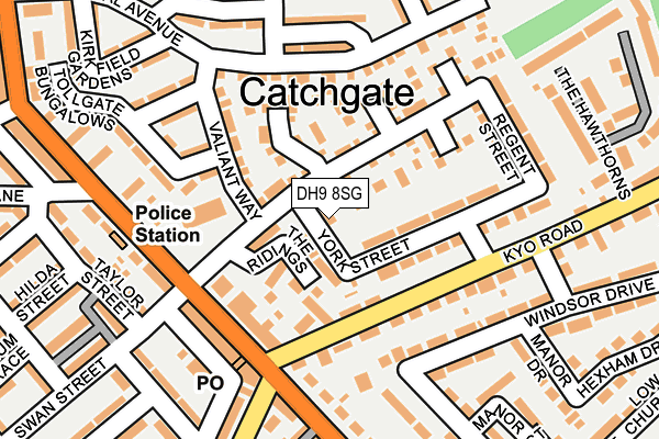 DH9 8SG map - OS OpenMap – Local (Ordnance Survey) DH9 8SG map - OS OpenMap – Local (Ordnance Survey)