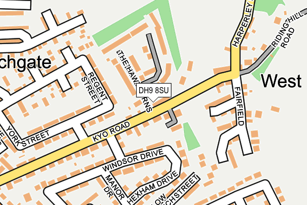 DH9 8SU map - OS OpenMap – Local (Ordnance Survey) DH9 8SU map - OS OpenMap – Local (Ordnance Survey)