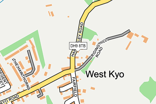 DH9 8TB map - OS OpenMap – Local (Ordnance Survey)