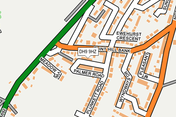 DH9 9HZ map - OS OpenMap – Local (Ordnance Survey) DH9 9HZ map - OS OpenMap – Local (Ordnance Survey)