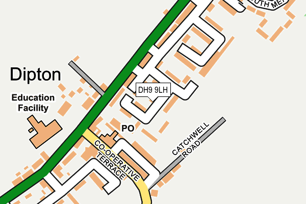 DH9 9LH map - OS OpenMap – Local (Ordnance Survey) DH9 9LH map - OS OpenMap – Local (Ordnance Survey)