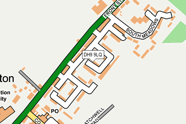 DH9 9LQ map - OS OpenMap – Local (Ordnance Survey) DH9 9LQ map - OS OpenMap – Local (Ordnance Survey)