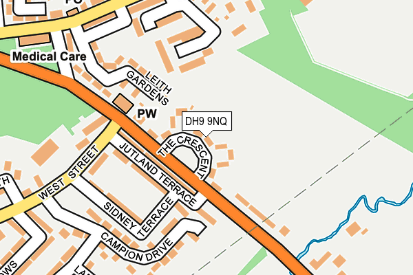 DH9 9NQ map - OS OpenMap – Local (Ordnance Survey) DH9 9NQ map - OS OpenMap – Local (Ordnance Survey)