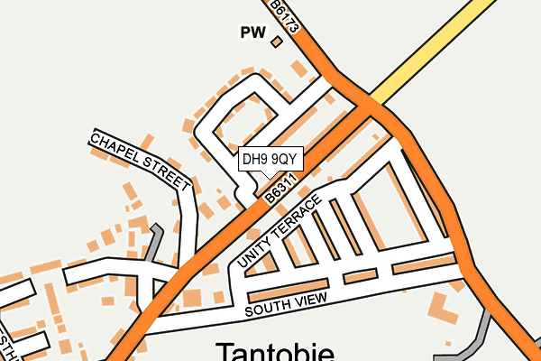 DH9 9QY map - OS OpenMap – Local (Ordnance Survey) DH9 9QY map - OS OpenMap – Local (Ordnance Survey)