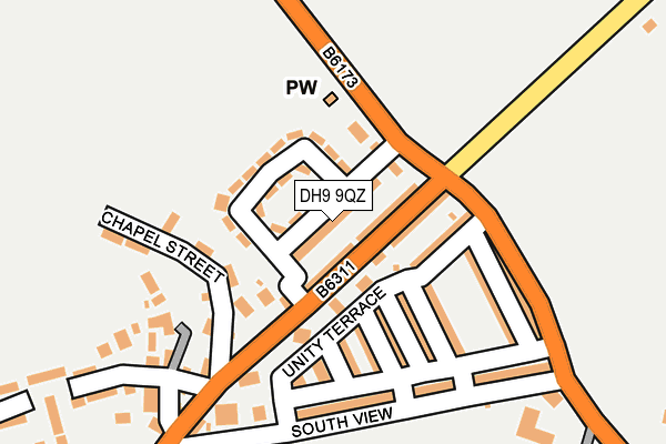 DH9 9QZ map - OS OpenMap – Local (Ordnance Survey) DH9 9QZ map - OS OpenMap – Local (Ordnance Survey)