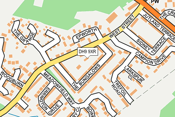 DH9 9XR map - OS OpenMap – Local (Ordnance Survey) DH9 9XR map - OS OpenMap – Local (Ordnance Survey)