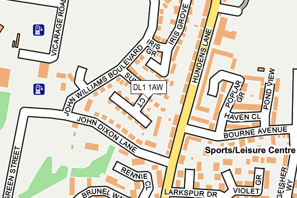 DL1 1AW map - OS OpenMap – Local (Ordnance Survey) DL1 1AW map - OS OpenMap – Local (Ordnance Survey)