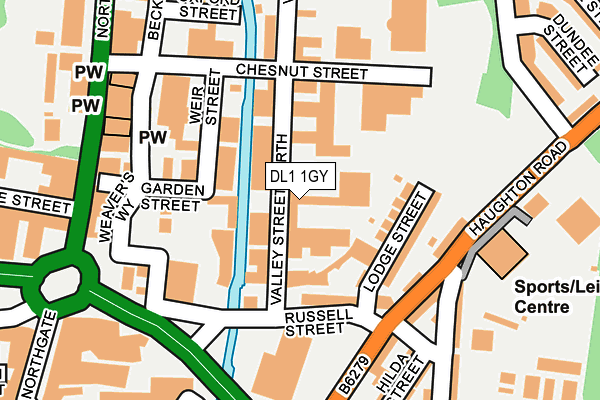 DL1 1GY map - OS OpenMap – Local (Ordnance Survey) DL1 1GY map - OS OpenMap – Local (Ordnance Survey)