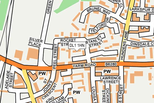 DL1 1HN map - OS OpenMap – Local (Ordnance Survey) DL1 1HN map - OS OpenMap – Local (Ordnance Survey)
