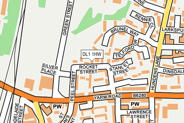 DL1 1HW map - OS OpenMap – Local (Ordnance Survey) DL1 1HW map - OS OpenMap – Local (Ordnance Survey)